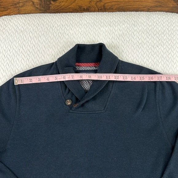Ted Baker Blue Pullover Navy Sweatshirt Modal Blend Size 4 - Picture 4 of 17